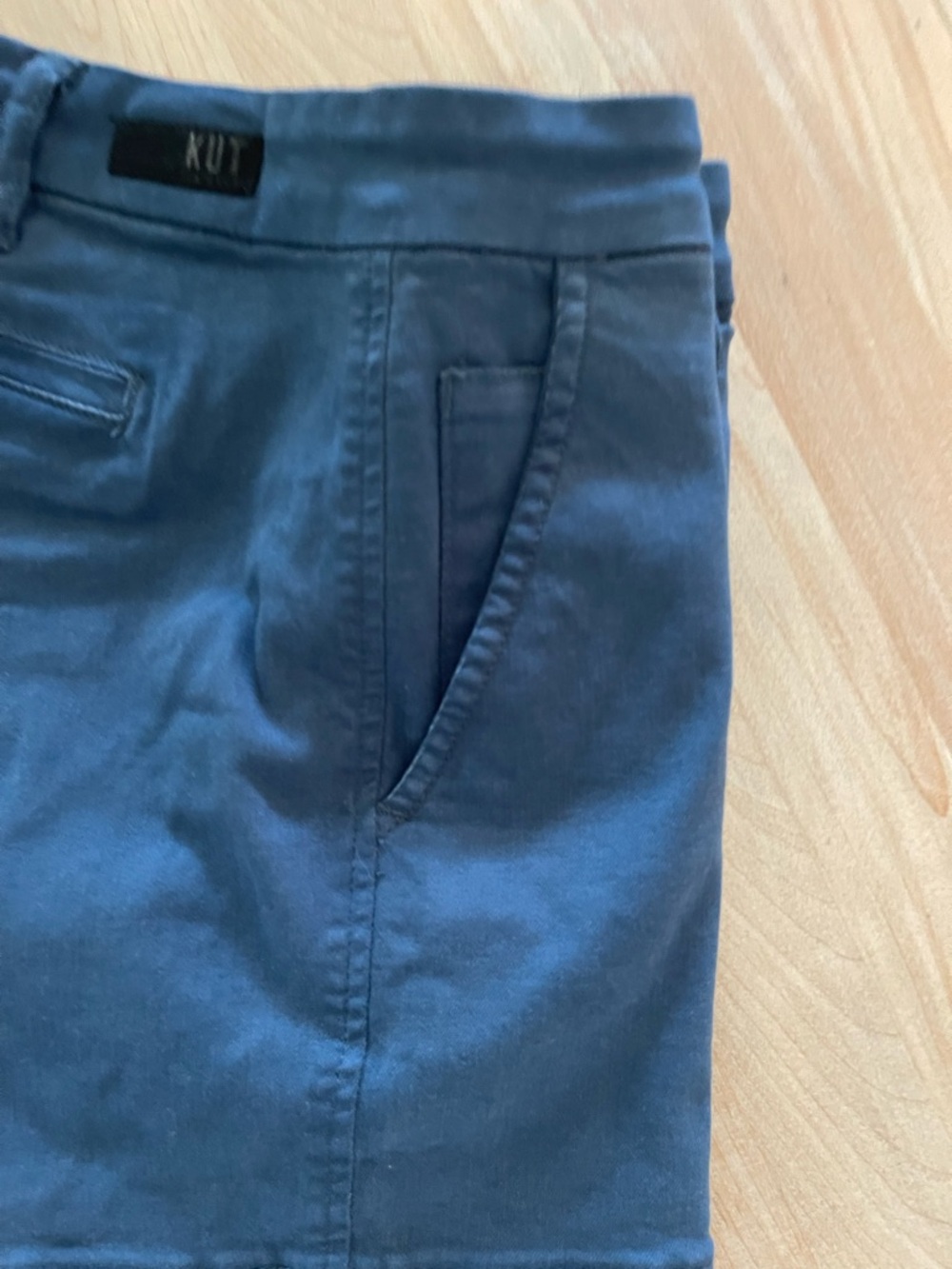 KUT From The Kloth Navy Tailored Shorts High Rise Cotton Stretch Classic Summer - Picture 13 of 16